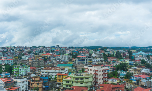 Fototapeta Naklejka Na Ścianę i Meble -  Cityscape of Shillong Hill City Meghalaya