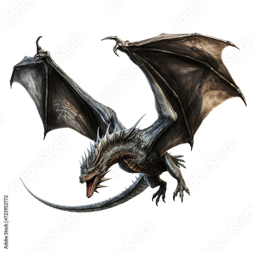Dragon isolated on transparent or white background