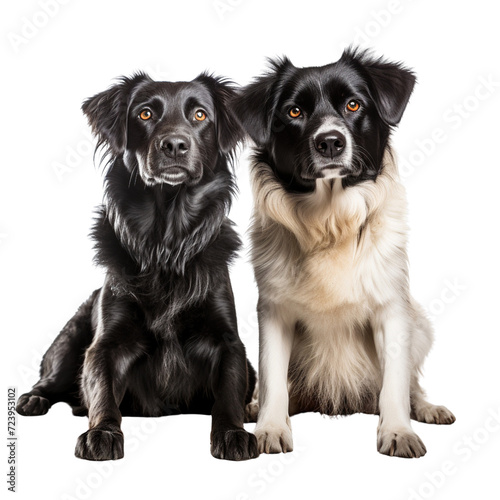 Dogs isolated on transparent or white background