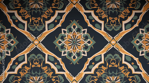 Beautiful structure of a repeating pattern in Arabic style