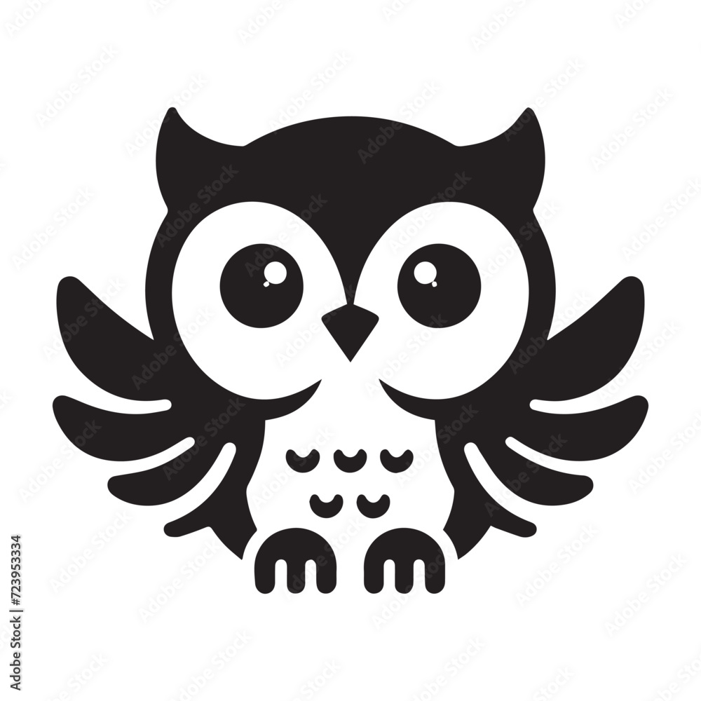 Fototapeta premium owl logo vector illustration design