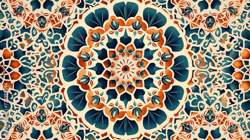 Beautiful structure of a repeating pattern in Arabic style