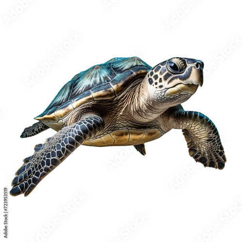 Sea Turtle isolated on transparent or white background
