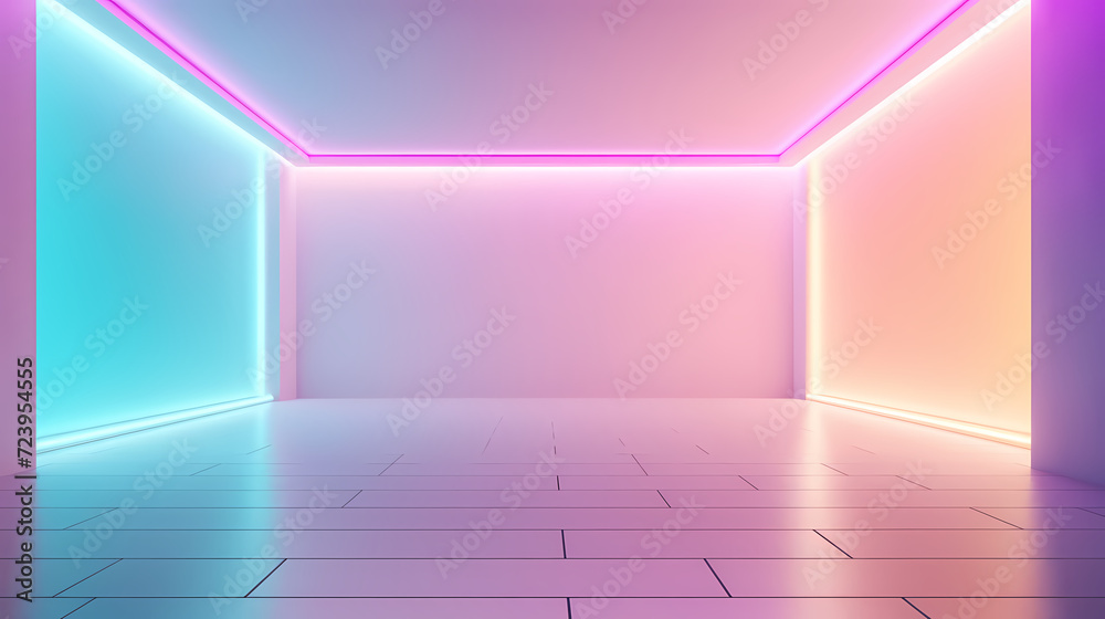 3D space, light shining from above, empty room 3D space, light shining from above, empty room