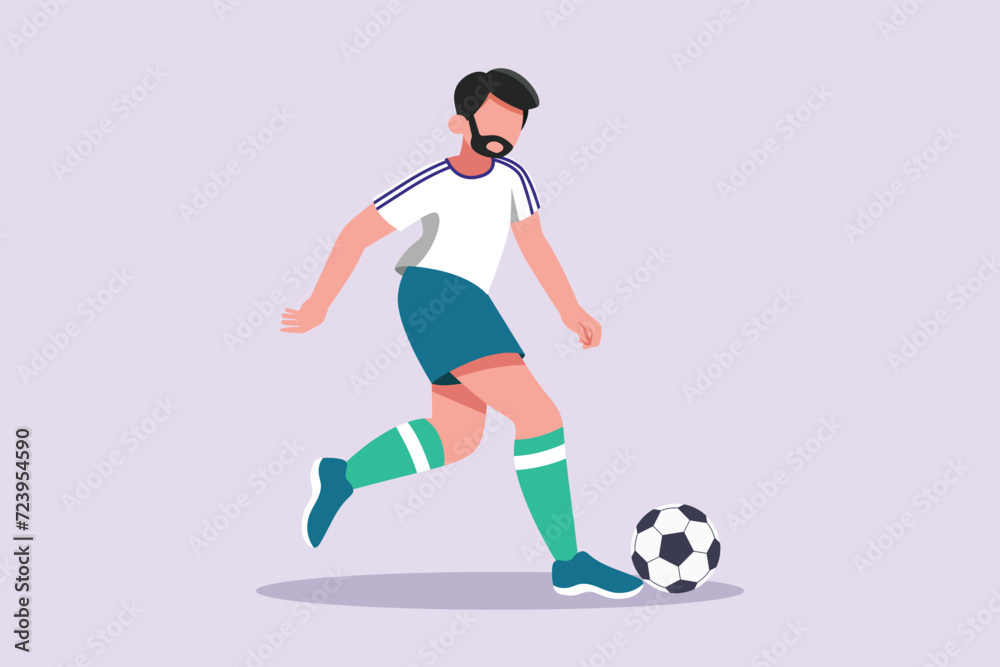 Fototapeta premium Sports concept. Colored flat vector illustration isolated.