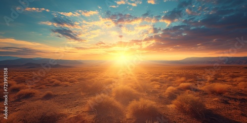sunset in the desert Generative AI © València