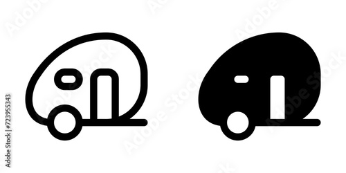 Editable rv trailer vector icon. Vehicles, transportation, travel. Part of a big icon set family. Perfect for web and app interfaces, presentations, infographics, etc