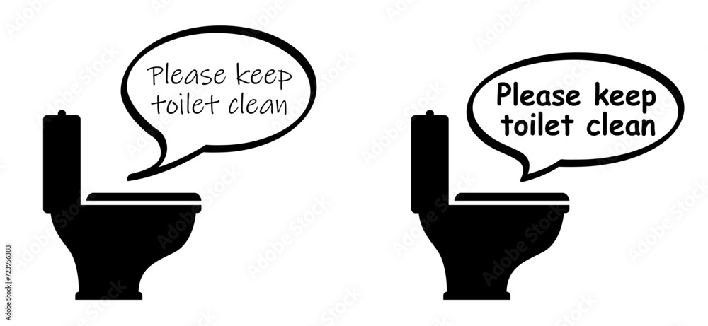 Toilet, wc icon for world toilet day. Please keep toilet clean ...