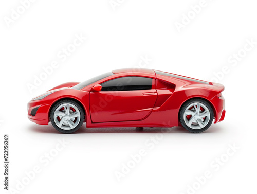 Modern car alike kid toy isolated on white background. Studio photography. 