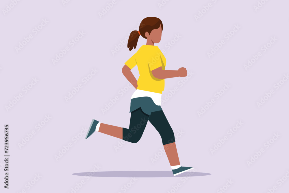 Fototapeta premium Sports concept. Colored flat vector illustration isolated.