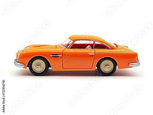 Modern car alike kid toy isolated on white background. Studio photography. 