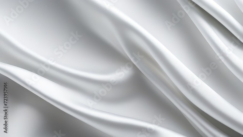 White gray satin texture that is white silver fabric silk panorama background with beautiful soft blur pattern natural photo