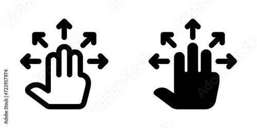 Editable three fingers move vector icon. Part of a big icon set family. Perfect for web and app interfaces, presentations, infographics, etc