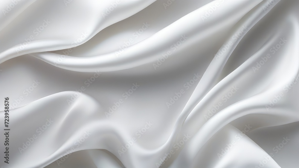Obraz premium White gray satin texture that is white silver fabric silk panorama background with beautiful soft blur pattern natural