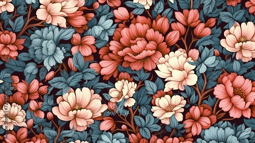Colorful flowers background, spring season concept