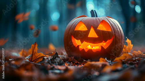 Happy Halloween, Halloween Pumpkin, Autumn Festival, Generative Ai