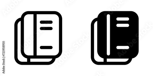 Editable books, notebooks, textbooks, journal, diary vector icon. Part of a big icon set family. Perfect for web and app interfaces, presentations, infographics, etc