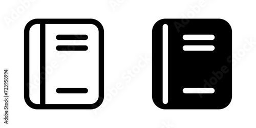 Editable book, notebook, textbook, journal vector icon. Part of a big icon set family. Perfect for web and app interfaces, presentations, infographics, etc