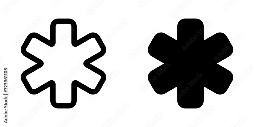 Obraz premium Editable asterisk vector icon. Part of a big icon set family. Perfect for web and app interfaces, presentations, infographics, etc