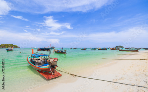 Beautiful tropical beach  at Lipe island, Satun Province, Thailand. © Nakornthai