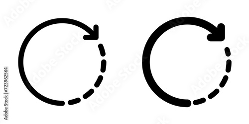 Editable rotate arrow vector icon. Part of a big icon set family. Perfect for web and app interfaces, presentations, infographics, etc