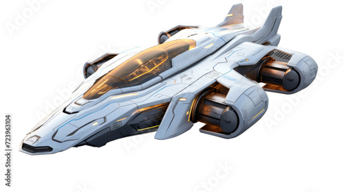 Fototapeta Naklejka Na Ścianę i Meble -  Spaceship. Isolated on a white background png like