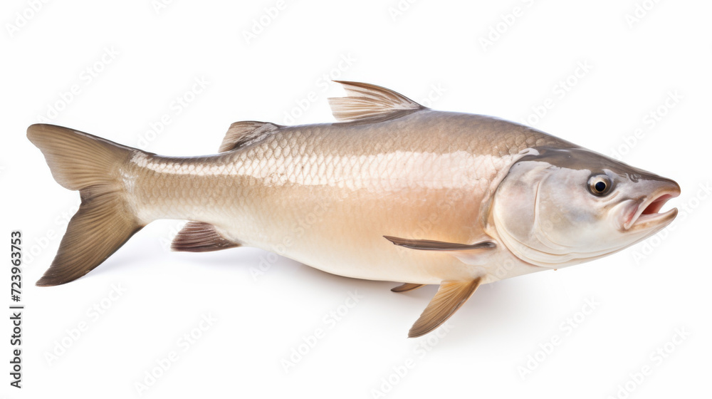 Obraz premium Fish - A Bighead carp on a white background