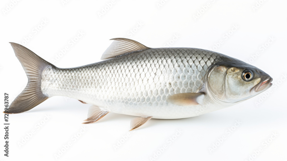 A Silver Carp on a white background A Silver Carp on a white background