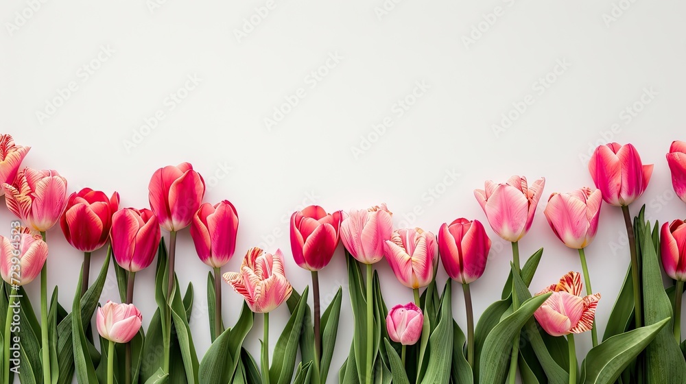 Tulip border with copy space  