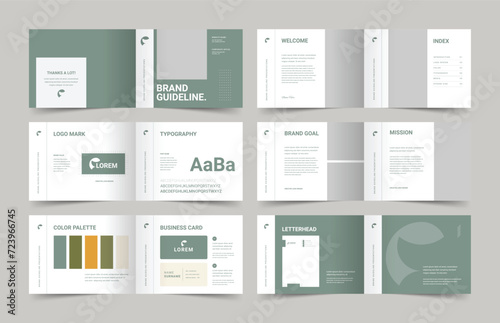 Brand Manual Layout with Yellow Accents, Brand Guidelines, Brand Identity, Brand Manual, Guide Book, Logo Guide Book