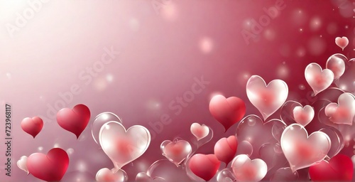 valentine background with hearts