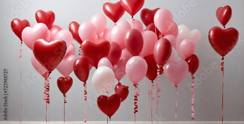 red hearts on white background