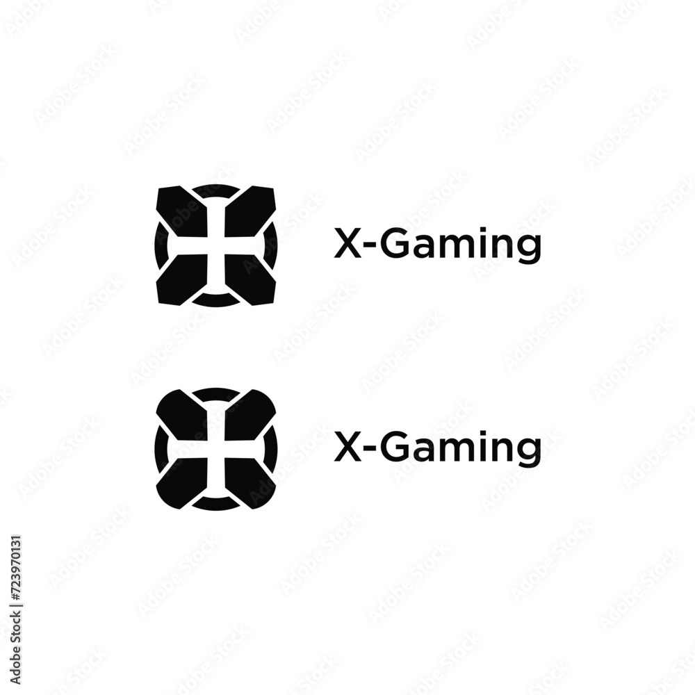 Obraz premium X gaming logo icon vector