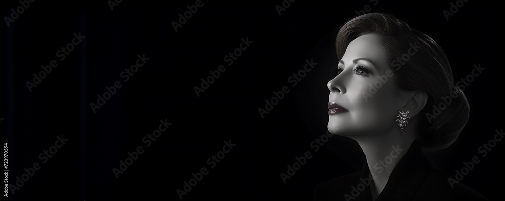 Retro and old fashion Elegant elderly or old Woman Face Portrait wearing earing Beauty Fashion Model with beautiful face and beautiful Eye Make up Black and white background looking beside copy space
Retro and old fashion Elegant elderly or old Woman Face Portrait wearing earing Beauty Fashion Model with beautiful face and beautiful Eye Make up Black and white background looking beside copy space