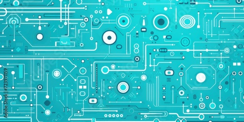 aqua abstract technology background using tech devices and icons 