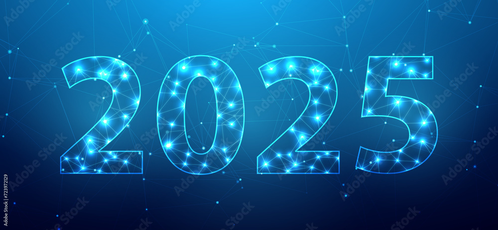 Technology Background 2025 New Year Technology Background 2025 New Year