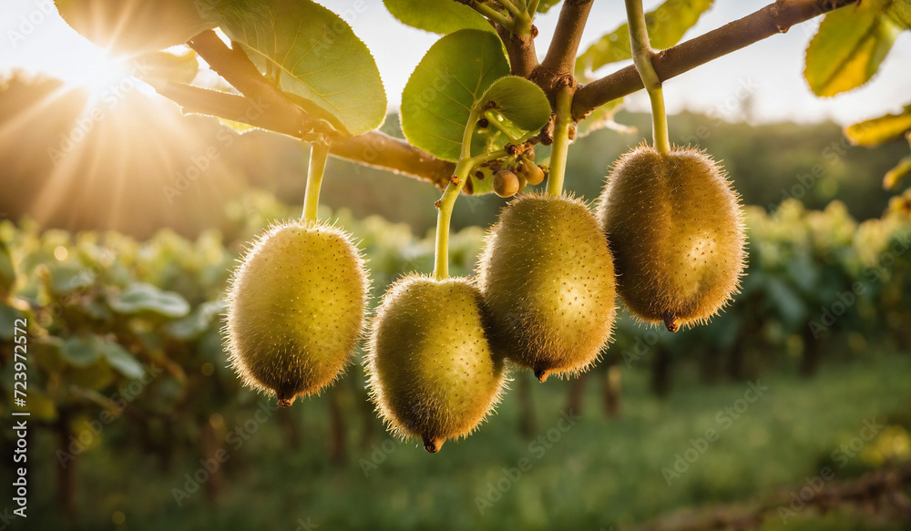 Kiwis on a tree before harvest Kiwis on a tree before harvest