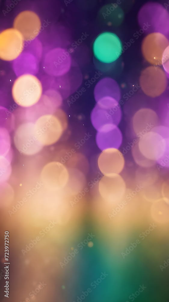 Vibrant Holiday Lights in a Defocused Bokeh Celebration, Glowing Night Design with Colorful Patterns