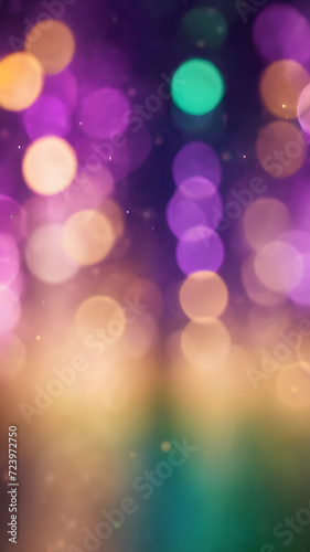 Vibrant Holiday Lights in a Defocused Bokeh Celebration, Glowing Night Design with Colorful Patterns