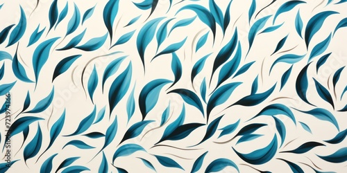 azure cool minimalistic pattern burnt azure over ivory background