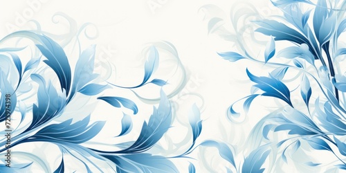 azure cool minimalistic pattern burnt azure over ivory background