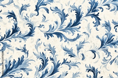 azure cool minimalistic pattern burnt azure over ivory background