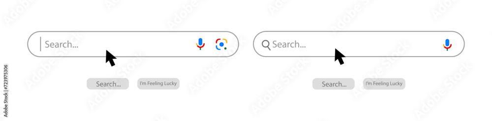 browser search term on transparent background set with cursor eps10 - obrazy, fototapety, plakaty 