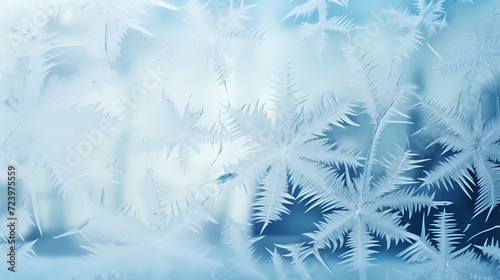 Beautiful winter Christmas glowing background with falling snowflakes  winter background
