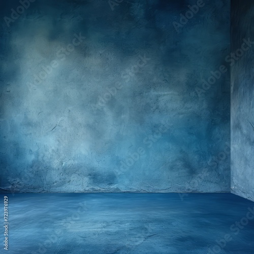 Blue grunge background with dark vignette