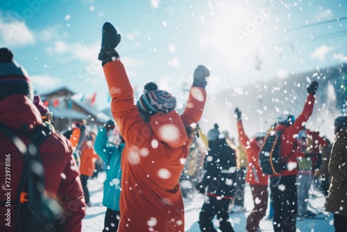 Apres Ski Revelers Celebrate In Style At Vibrant Ski Resort photo