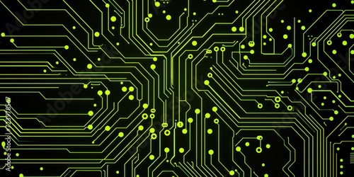 chartreuse microchip pattern, electronic pattern, vector illustration 