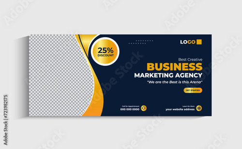 Digital marketing Facebook cover and web banner template