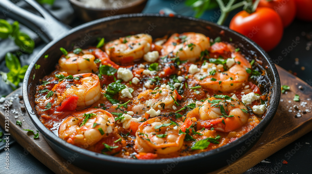 Savoring shrimp saganaki a delicious mediterranean delight
