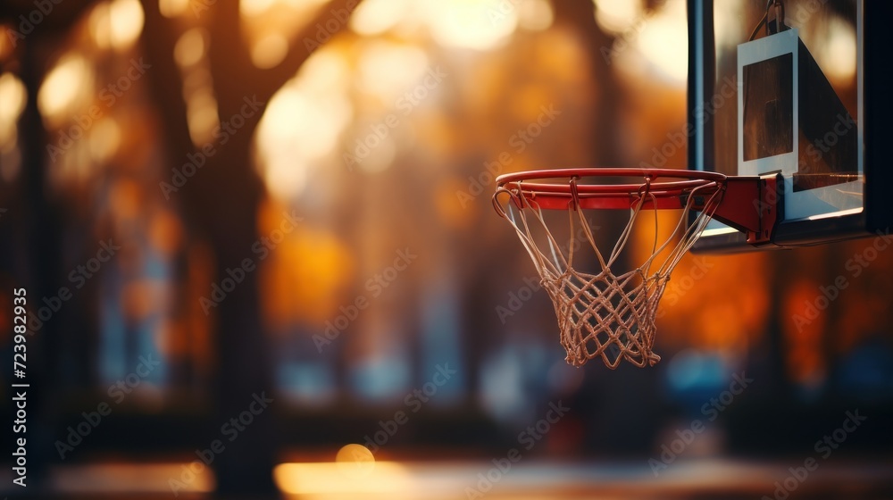 empty basketball hoop at outdoors UHD Wallpaper